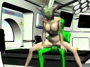 3d Predalien Fucks Girl Porn - Sexy 3D cartoon blonde babe gets fucked by an alien