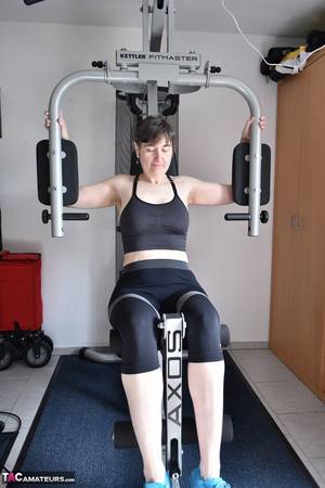 chubby milf exercise - If you're looking for a crazy Milf from Germany to jerk off over in your  break then check out her official website for more amateur homemade video  and pics.