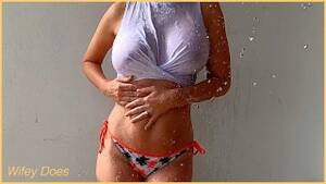 Motion Wife Porn - Amateur Wife Slow Motion Outdoor Hose Down Wet Shirt Bikini - Free Porn  Videos - YouPorn