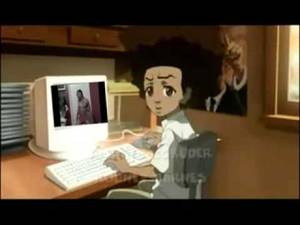 boondocks jasmine porn cartoon - The Boondocks Huey Watching Spectacular's Video (Funny Reaction!) - YouTube