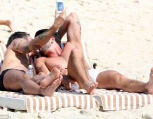 adult nude beach - Designer Marc Jacobs and bf enjoy a very amorous day at the beach
