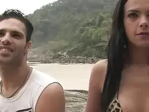 kinky shemale beach - Rough Sex On The Beach With A Very Kinky Shemale - Tranny.one