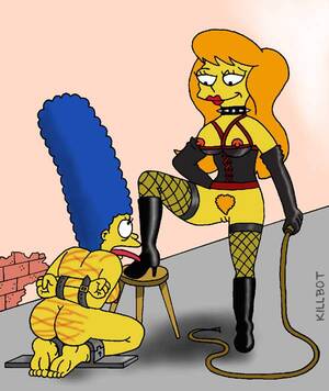 lesbian cartoon bondage marge simson - Rule 34 - arms behind back ass bondage bound breasts color female female  only femdom human killbot marge simpson mindy simmons multiple females  nipples nude tagme the simpsons violence vulva yuri | 311121