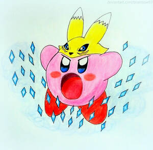 Kirby Pikachu Porn - Kirby Renamon by brainbow97 on DeviantArt