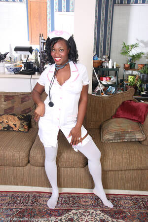 black nurse upskirt - Hot black nurse Sunny flashes hot nude upskirt in uniform & reveals big  tits - PornPics.com