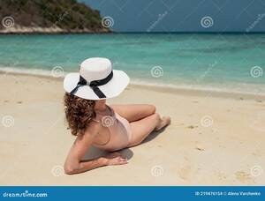 natural tropical nude beach sex - Girl in Nude Swimsuit Lying at Tropical Beach. Woman Enjoy the Beach Stock  Photo - Image of freedom, female: 219476154