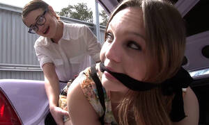 Lesbian Abduction Porn - Abducted Lesbian Gets Licked