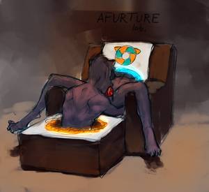 Furry Portal 2 Porn - e621 anthro autofellatio black_fur canine chair dash_ravo erection fur male  mammal masturbation nude oral oral_penetration penetration