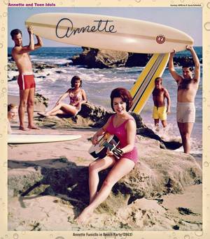 funicello naked beach party - In Annette Funicello had fun in the sun posing for the cover of her album,  Muscle Beach Party. (Photo by Gene Lester/Getty Images)