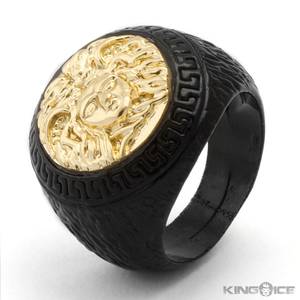 Black Jewelry Porn - Mens Medusa Black Yellow Gold Ring by King Ice use rep code: OLIVE for off!  Find this Pin and more on Jewelry Porn ...