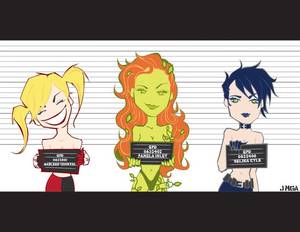 Gotham Girls Cartoon Porn - Gotham Girls Fan Art: Gotham Sirens Mug Shots