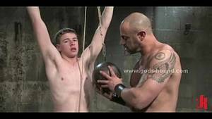 Gay Torture Sex - Gay sex slave tied in chains brutalized