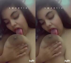 indians sucking huge tits - Very horny big tits girl x vedio indian sucking own big boobs mms