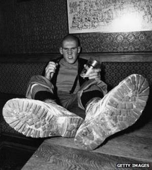 Nazi Skinhead Porn - Circa 1978, a skinhead pictured in a pub