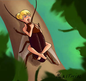 Disney Fairies Bugs - Tinkerbel and the Cockroach by Uselessboy