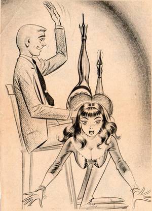 hard ass spanking drawing - spanking