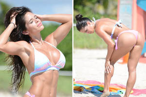 beach balls movie nude - MICHELLE Lewin cleavage ready to escape on the beach