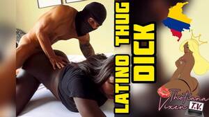 latin thug cock - Porn Video - Black Tranny Fucked by Latin Thug Dick. Colombian Interracial