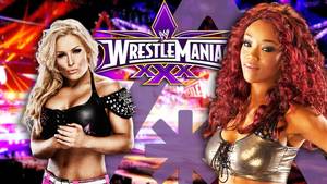 Aj Lee Alicia Fox - WWE Divas NATALYA & ALICIA FOX at WrestleMania XXX
