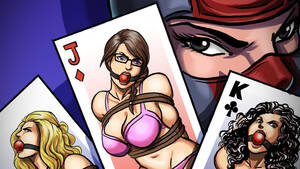 lesbian bdsm cartoon drawing - Girl's Truel â€“ Lesbian Bondage Comic | GagTheGirl