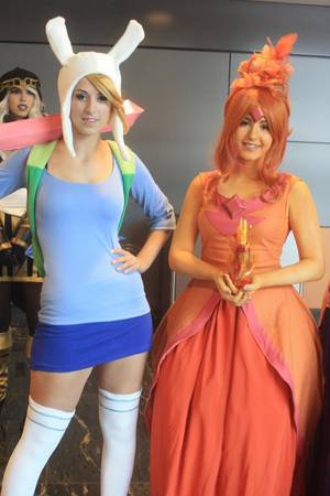 Adventure Time Sexy Fan Art - HD Wallpaper and background photos of Flame Princess and Fionna Cosplay for  fans of Adventure Time With Finn and Jake images.