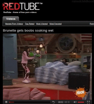 Drake And Josh Cartoon Porn - Brunette gets boobs soaking wet\