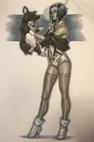 Asad Ventress Star Wars - Cowboy Bebop - Faye Valentine and Ein by Mark Brooks *