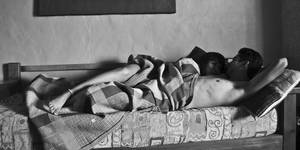 bed rock - couple in bed