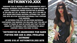 extreme anal fisting captions - Hotkinkyjo in abandoned PGR barn fisting her ass & anal prolapse extreme  Porn Video - Rexxx