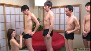 group blowjob line up - Subtitled Japanese AV star Mona Takei blowjob lineup - XVIDEOS.COM