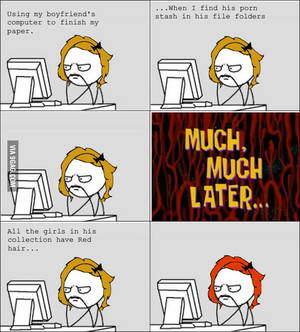 comic paper porn - Girlfriend finds porn