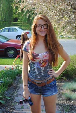 huge natural boobs non nude - Pretty girl next door type of redhead.