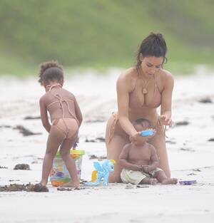 hot topless beach - Kim Kardashian Shows Off Hard-Earned Bikini Body While on Vacation With  Kids North and Saint! - Life & Style | Life & Style