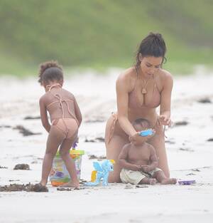 amazing nudist beach - Kim Kardashian Shows Off Hard-Earned Bikini Body While on Vacation With  Kids North and Saint! - Life & Style