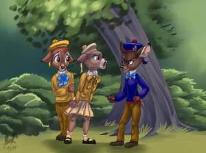 Anthro Female Furry Porn Bambi - 37119 - safe, artist:o-ruff, bambi (bambi), faline (bambi), ronno (bambi),  cervid, deer, mammal, anthro, bambi (film), disney, anthrofied, female,  high res, male - Furbooru