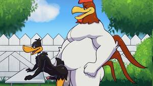 looney toons sucking cock - Daffy Duck and Huge Chicken Cock - Rule 34 Porn