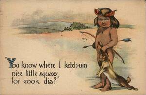 nude american indian cartoons - Native Americana Naked Indian Child With Dead Rabbit Comic c1910 Postcard |  Asia & Middle East - India, Postcard / HipPostcard