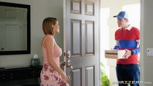 delivery guy - MILF slut Krissy Lynn seduces the delivery guy and eats h... | Any Porn