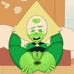 anal gape rule 34 - ... alien anus ass cartoon_network female gaping gem_(species) green_eyes  legs_behind_head not_furry open_mouth peridot_( ...