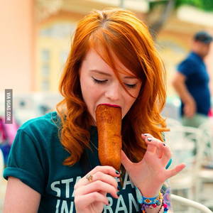 Emma Stone Porn Meme - Just Emma Stone Eating A Corn Dog