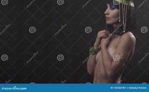 Ancient Egyptian Women Nude Porn - Queen of Ancient Egypt Cleopatra with Lots of Jewelry Turns Around and  Covers Stock Video - Video of background, bracelet: 155433787