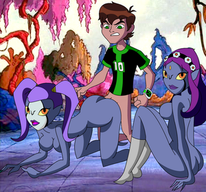 Ben Ten Omniverse Porn - Rule 34 - 2girls alien alien girl ass ben 10 ben 10 omniverse ben tennyson  breasts cartoon network doggy style female first porn of character from  behind green eyes humanoid long hair