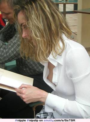 Amateur Restaurant - Cute nip slip in restaurant - Daily Fap - The Amateur Porn Blog #nipple #