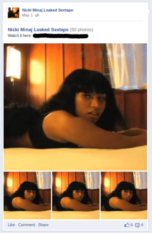 Nicki Minaj Sex Tape - Facebook Survey Scam Promotes Nicki Minaj Sextape | Malwarebytes Labs