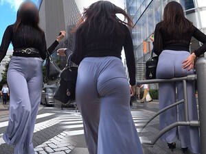 Asian Porn Big Ass Leggings - Asian In Flared Pants Shakes a Big Meaty Ass â€“ niceupskirt.com
