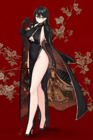 Anime Chinese Dress Porn - Black china dress original nudes in animelegs | Onlynudes.org