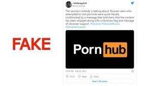 Banned Ukrainian Porn - Pornhub is not banned in Russia after Ukraine invasion, that message is  false - India Today