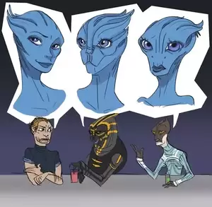 Mass Effect Asari Porn Forced - Mass Effect (video games series): Why don't the Asari need full helmets in  open space? - Quora