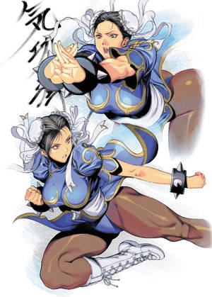 black girl street fight - Chun Li, Street Fighter series artwork by Homare (Fool's Art).