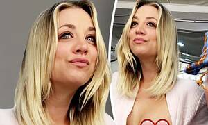 Kaley Cuoco Porn Story - Kaley Cuoco exposes her breast in a very revealing Snapchat photograph |  Daily Mail Online